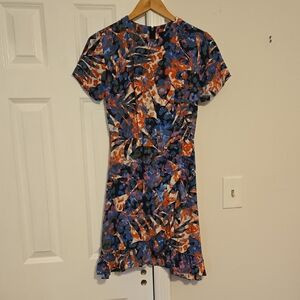 Aqua Vibrant Floral Mini Dress